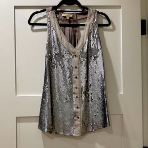 Banana Republic Heritage Mixed Media Sleeveless Blouse